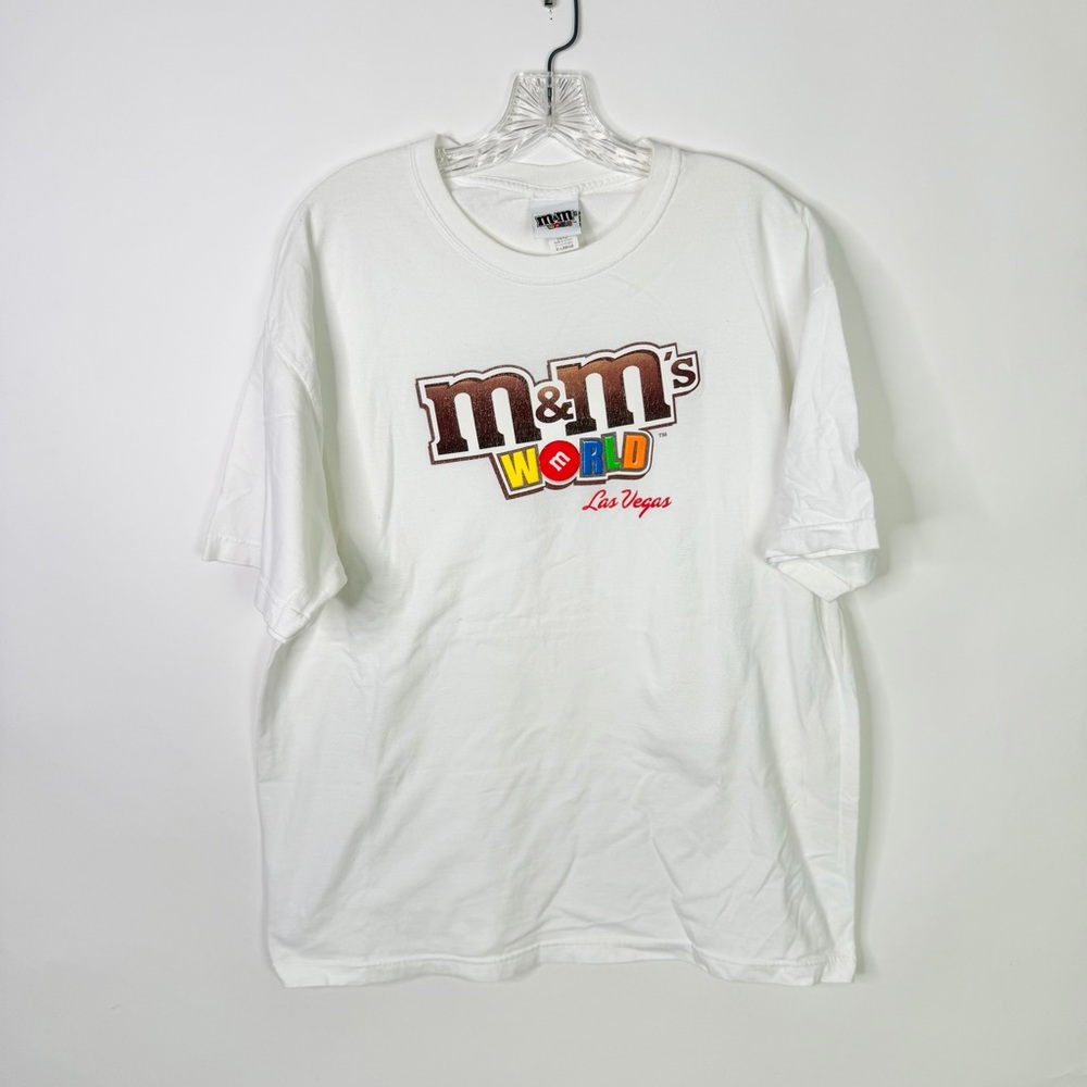 Vintage M&Ms World Las Vegas T Shirt XL White Promo 90s Candy Graphic Tee Men’s